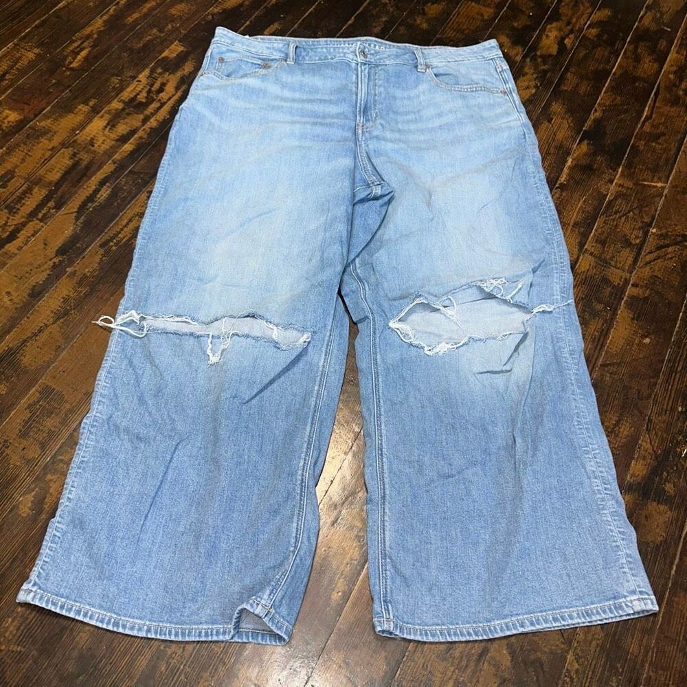 American Eagle low rise baggy wide leg normcore size 20 jeans